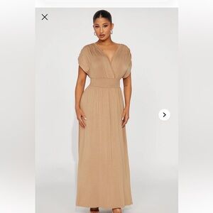 Elegant Taupe Maxi Dress